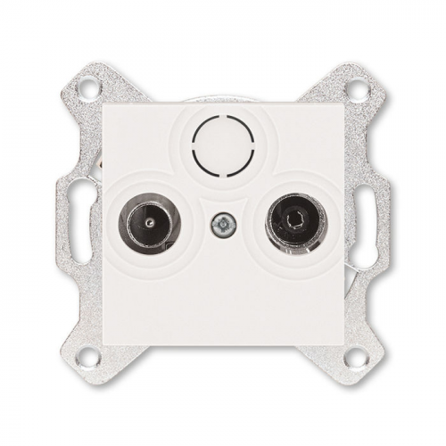 Розетка TV-R ABB Levit оконечная жемчуг 5011H-A03503 68W 2CHH083503A6068