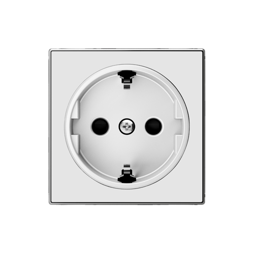  BL Накладка для розеток 2Р+Е SCHUKO белый , ABB 8588