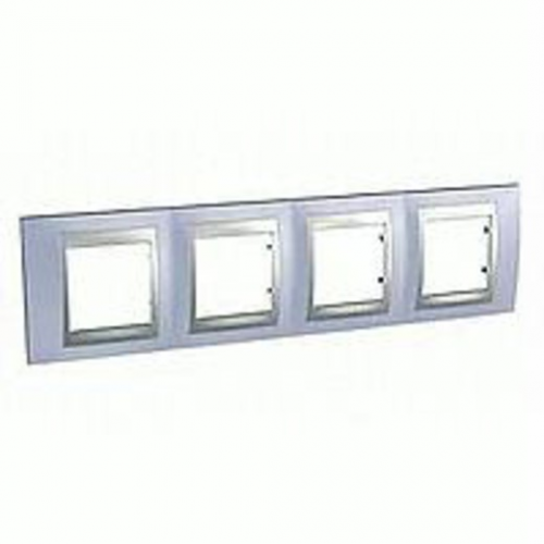  Рамка Unica Top Берилл / Алюминий 4-постовая Schneider Electric MGU66.008.098