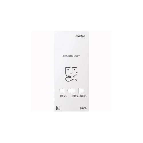  Центр. плата розетки для электробритвы белый. Merten MTN213619