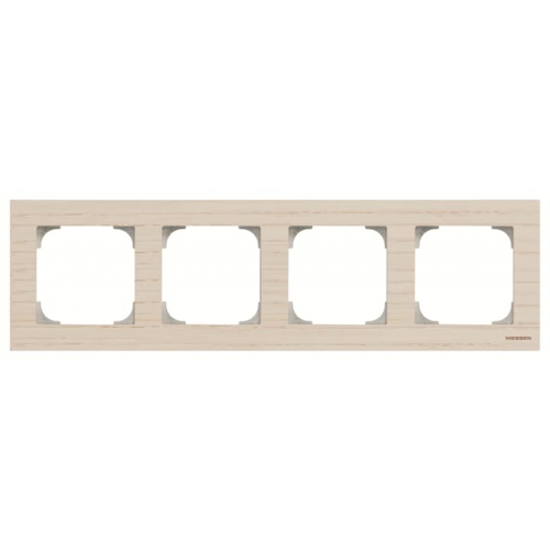  FR Рамка Sky Белый ясень 4-постовая ABB 8574