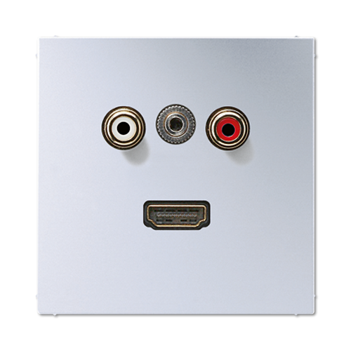  Плата гнезд AUDIO, 3,5 мм, HDMI, ал. Jung MAAL1082