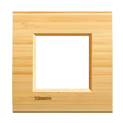  Рамка LivingLight Квадрат Бамбук 2-модульная Bticino LNA4802LBA