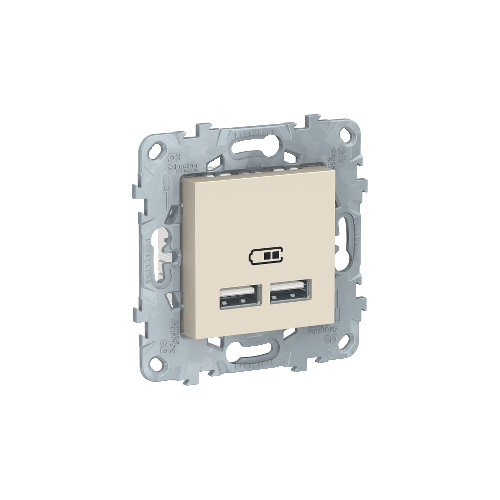  Розетка USB, 2-местная, 5 В / 2100 мА, Бежевый Schneider Electric NU541844