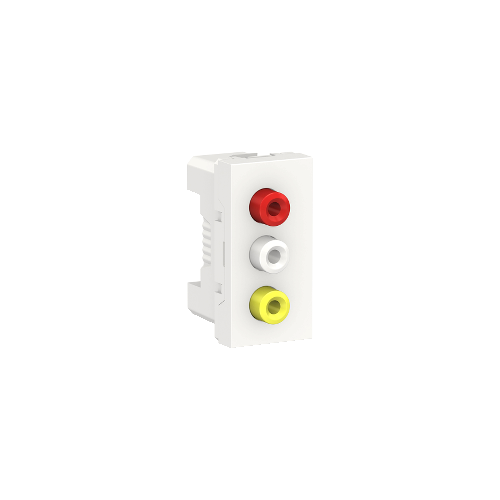  Розетка 3 RCA, 2 модуля, Белый Schneider Electric NU343118