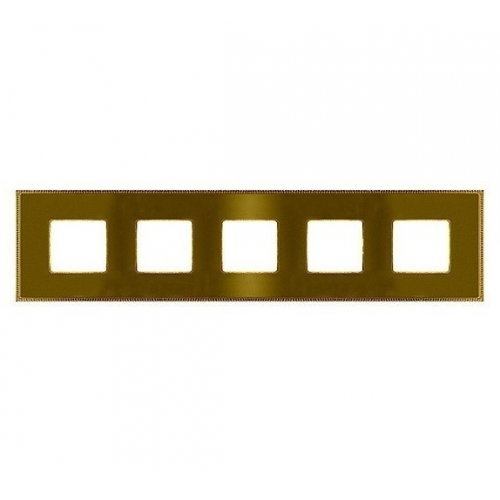  Рамка Belle Epoque Metal Bright gold / Bright gold 5-постовая гор/верт. Fede FD01435OBOB