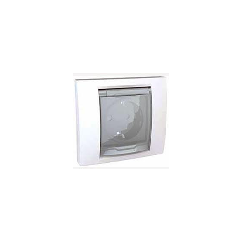  Розетка с з\к со шторками с крышкой IP44 с рамкой белый Schneider Electric MGU61.037.18
