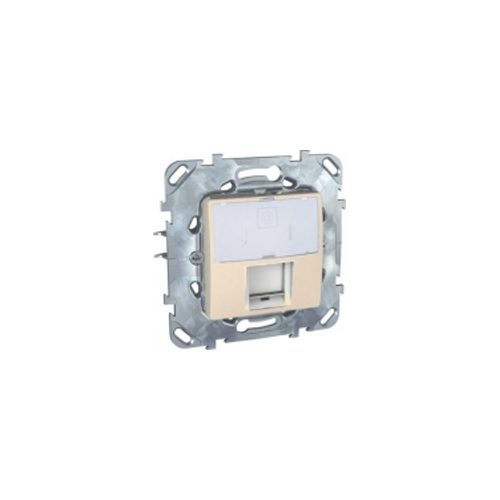  Компьютерная розетка 1хRJ45 кат. 5е, с полем для надписи бежевый Schneider Electric MGU5.421.25ZD