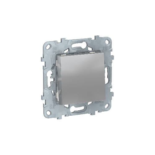 Выключатель 1-клавишный, кнопочный, сх. 1 10 A, Алюминий Schneider Electric NU520630