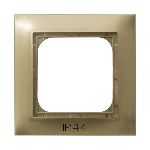 Рамка Ospel Impresja Золотой металлик 1-постовая для выключателя IP-44 RH-1Y/28