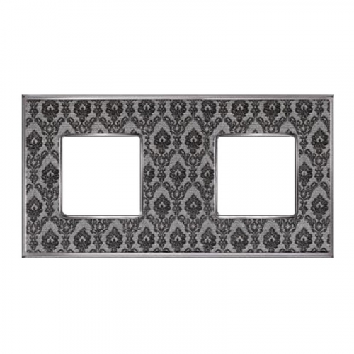  Рамка Vintage Tapestry Decornoir / Хром 2-постовая Fede FD01322DNCB