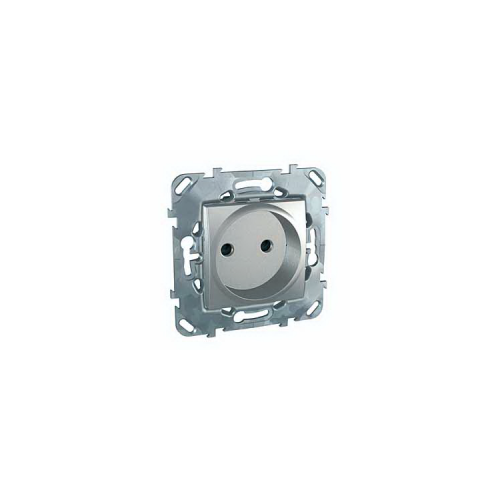  Розетка без з\к со шторками (винт. зажим) алюминий Schneider Electric MGU5.033.30ZD