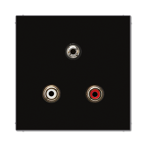  Плата гнезд Cinch Audio, jack 3.5 мм, черн. Jung MALS1011SW
