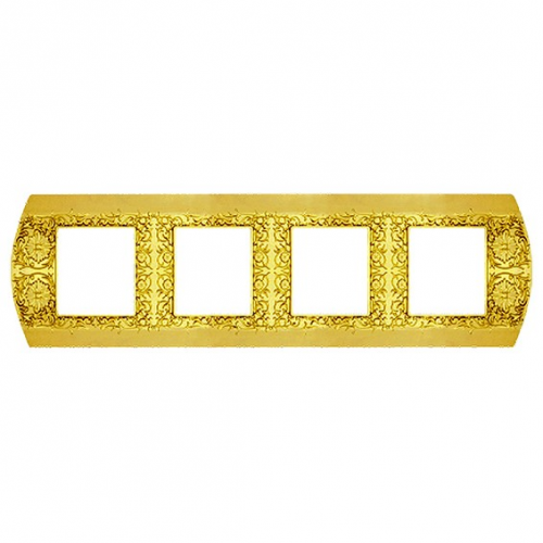  Рамка Sanremo bright gold 4-постовая гор/верт. Fede FD01424OB