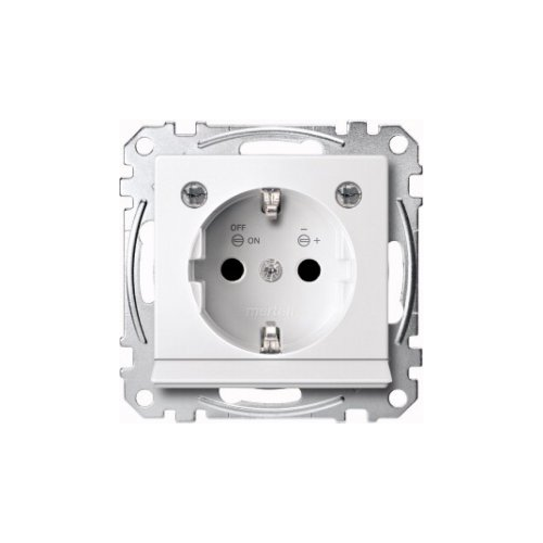  Механизм розетки SCHUKO с мод.светод.подсв.белый Merten MTN2304-0319