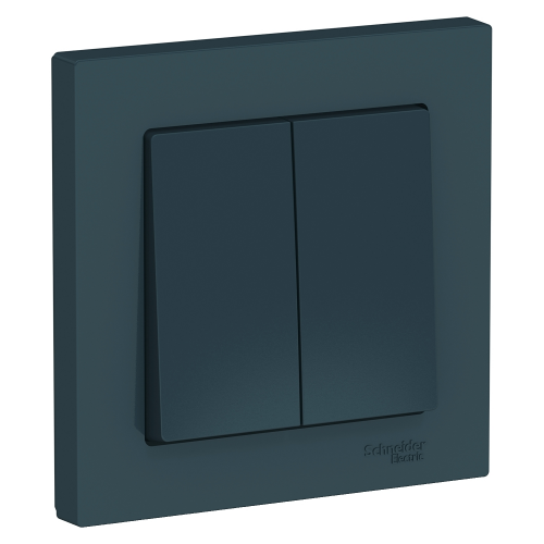 Atlasdesign 2-клавишный Выключатель, сх.6, 10АХ, в сборе, Изумруд Schneider Electric ATN000852