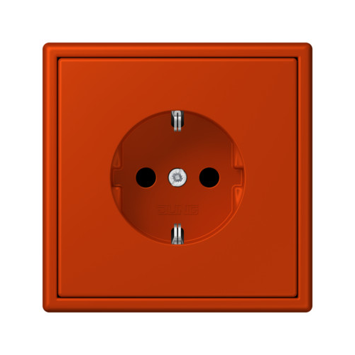  Les Couleurs® Le Corbusier SCHUKO®-розетка со встроенной повышенной защитой от прикосновения rouge vermillon 59 Jung LC1520KI4320A