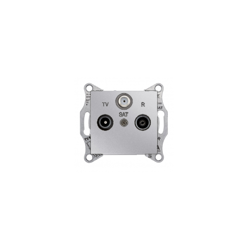  TV\R\SAT розет. проходная, алюминий Schneider Electric SDN3501260