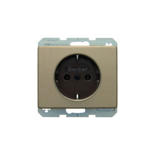  Штепсельная розетка SCHUKO цвет: светло-бронзовый, металл Arsys Berker 47140001