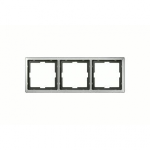  Рамка Artec Сталь 3-постовая Merten MTN481346