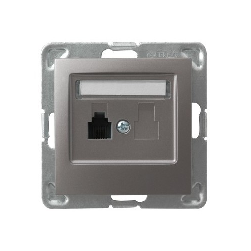 Ospel Impresja Титан Розетка телефонная 1-я, без рамки GPT-1Y/m/23