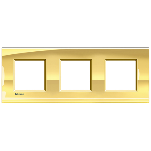  Рамка LivingLight Квадрат Золото 2+2+2 модуля Bticino LNA4802M3OA