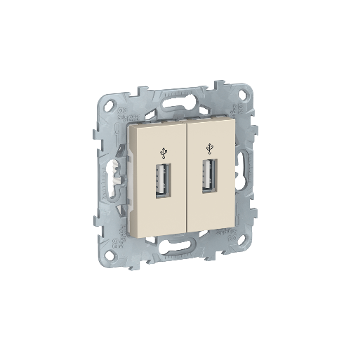  USB-коннектор, 2-местный, Бежевый Schneider Electric NU542744