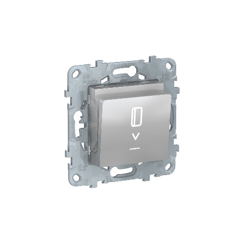  Выключатель карточный, с подсветкой, 10 А, Алюминий Schneider Electric NU528330