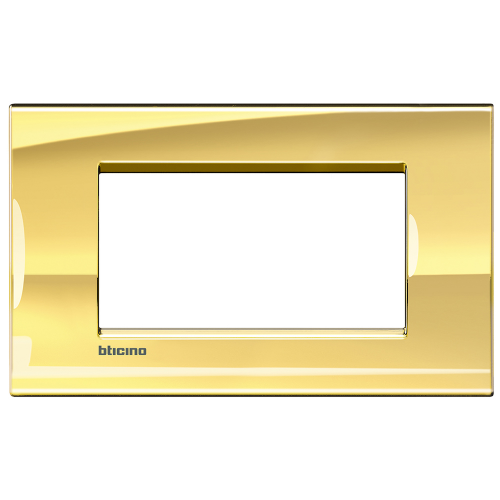  Рамка LivingLight Квадрат Золото 4 модуля Bticino LNA4804OA
