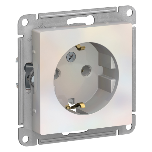  Atlasdesign Розетка с заземлением, 16А, механизм, Жемчуг Schneider Electric ATN000443