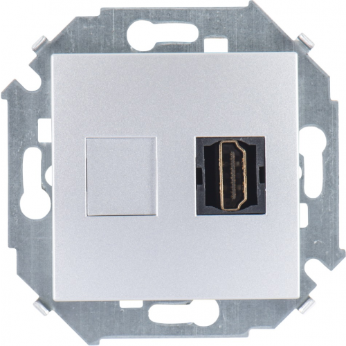  Розетка HDMI, алюминий Simon 15 1591407-033