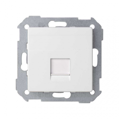  Адаптер со шторками на 1 коннектор UTP (RJ45), SYSTIMAX, S82, S82N, S82 Detail, белый Simon 82008-30
