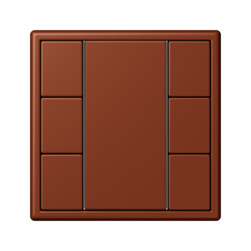  Les Couleurs® Le Corbusier KNX кнопочный модуль F 50 с тремя парами кнопок terre sienne brulee 59 Jung LC503TSA4320D