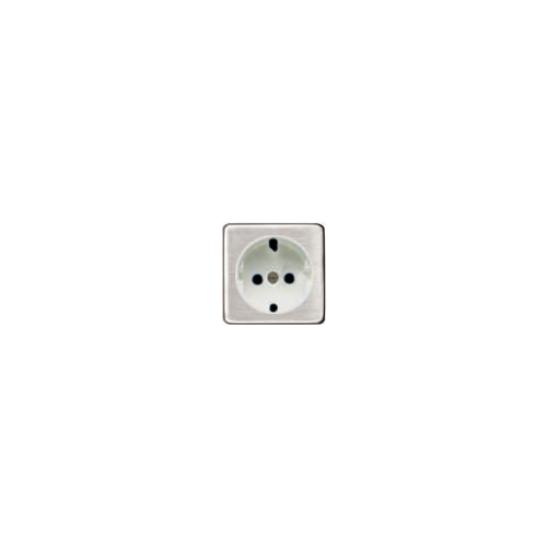  Обрамление розетки 2К+З белый, цвет Nickel Satin FEDE FD04335NS