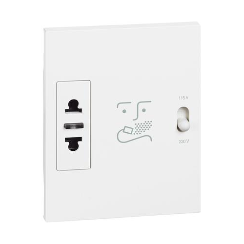 Bticino Living Now- розетка для бритвы 230V бел. KW4177