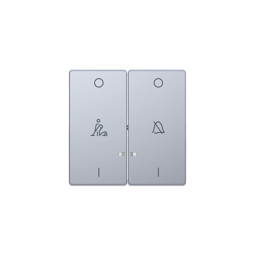  D-life клавиша 2-ная, линзой led, символ: звонок/горничная, нерж. сталь Merten MTN3429-6036
