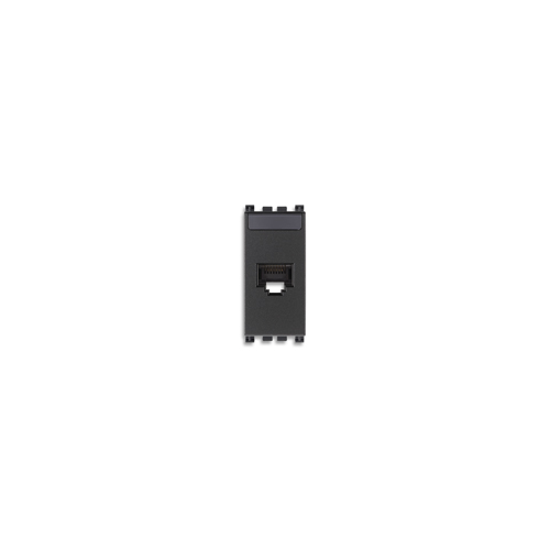 Розетка rj45 netsafe cat5e utp, серая Vimar Arke 19339.11