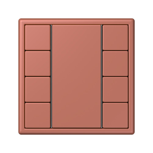  Les Couleurs® Le Corbusier KNX кнопочный модуль F 50 с четырьмя парами кнопок terre sienne brique Jung LC504TSA32121