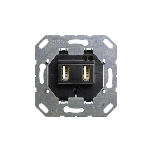  Вставка для USB электропитания 2-местн. Тип A / тип A Gira 235900