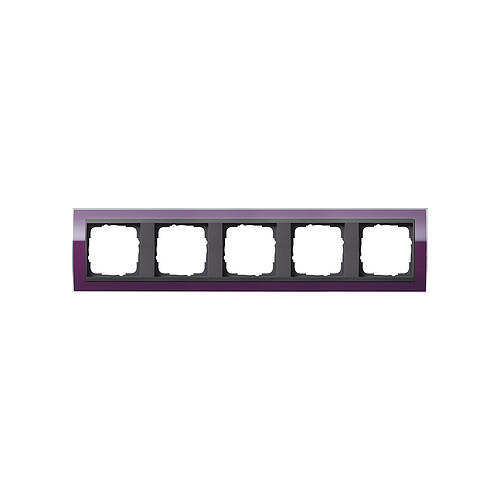  Рамка Event Clear Фиолетовый / Черный 5-постовая Gira 0215758