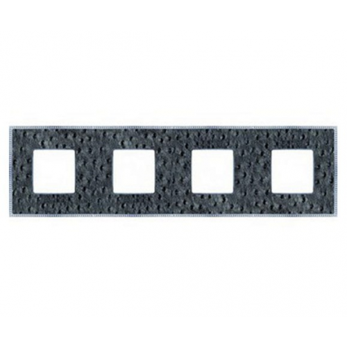  Рамка Belle Epoque Tapestry Alienasilver / bright chrome 4-постовая гор/верт. Fede FD01444SCB