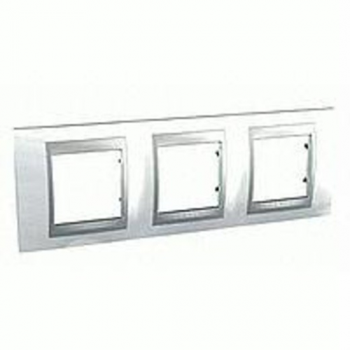  Рамка Unica Top Нордик / Алюминий 3-постовая Schneider Electric MGU66.006.092