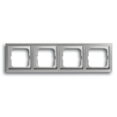  Рамка Pure Steel Сталь 4-постовая ABB 1724-866K