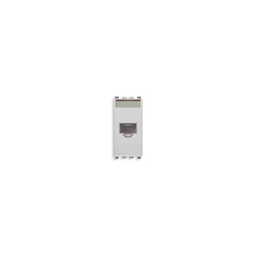  Розетка rj45 cat 5e utp t568a/b, серебро матовое Vimar Eikon 20338.8.N