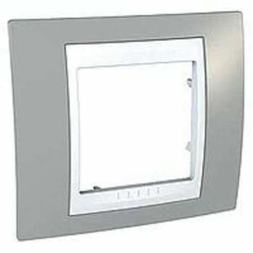  Рамка Unica Хамелеон Серый / Белый 1-постовая Schneider Electric MGU6.002.865