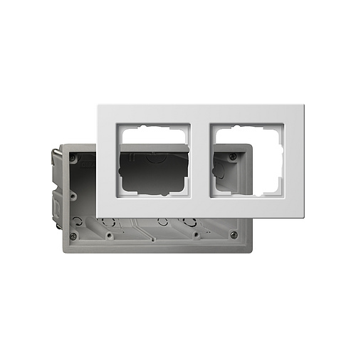  Монтажная коробка Е22 двухместная с рамкой Gira E22 2882201