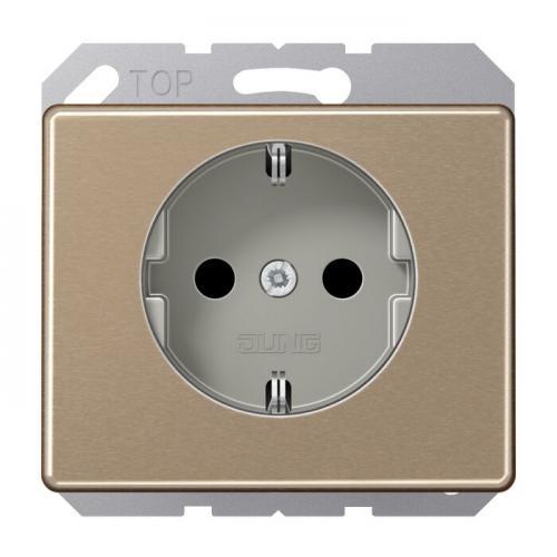  SCHUKO-розетка с защитой от детей 16A 250V~ золотая бронза Jung SL520NKIGB