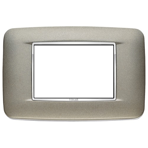  Рамка Eikon Chrome Round Титан матовый 3-модульная Vimar 20683.C14