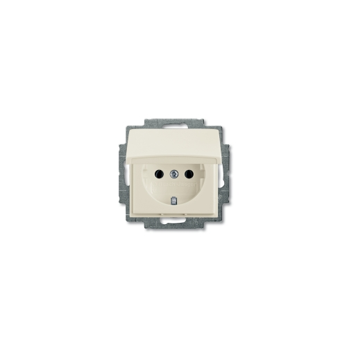  (20 EUK-96-507), Розетка SCHUKO 16А 250В, с крышкой, серия Basic 55, цвет chalet-white, ABB 2018-0-1500