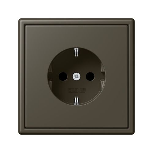  Les Couleurs® Le Corbusier SCHUKO®-розетка со встроенной повышенной защитой от прикосновения ombre naturelle 31 Jung LC1520KI32140